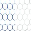 Afbeelding van Junior doelnetten 5x2x0,8x2m - 4mm - hexagonaal - blauw-wit