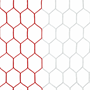 Afbeelding van Junior doelnetten 5x2x0,8x2m - 4mm - hexagonaal - rood-wit