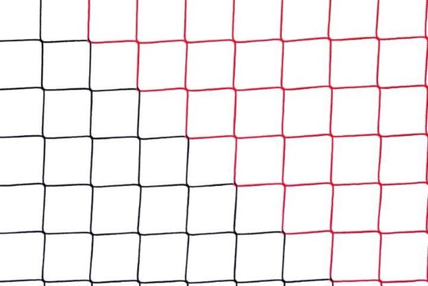 Afbeelding van Doelnetten 7,5x2,5x0,8x1,5m - 4mm - zwart/rood
