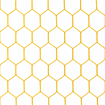 Afbeelding van Doelnetten 7,5x2,5x2x2m - hexagonaal - 4mm - geel
