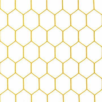 Afbeelding van Doelnetten 7,5x2,5x2x2m - hexagonaal - 4mm - geel