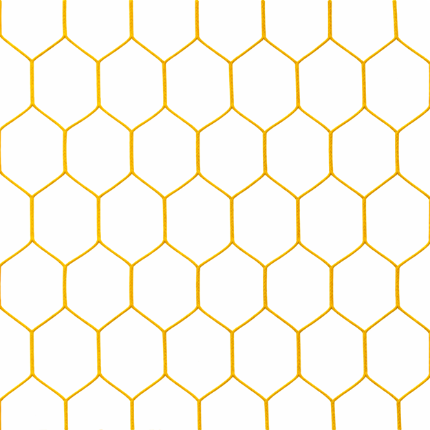Afbeelding van Doelnetten 7,5x2,5x2x2m - hexagonaal - 4mm - geel