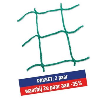 Afbeelding van Doelnetten 5x2x0,8x1,5m - 3mm - PAKKET (2 paar) - PROMO