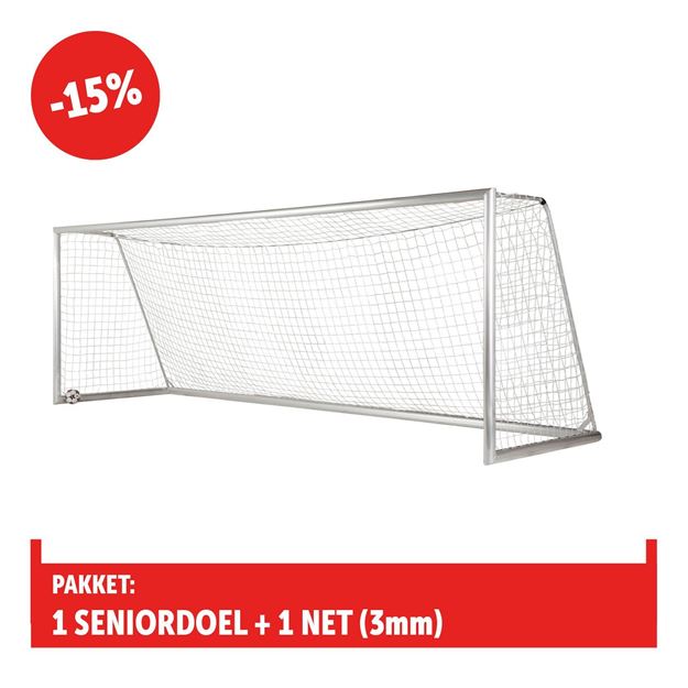 Afbeelding van Voetbaldoel Seniordoel 7,32 x 2,44m, PRO, PAKKET