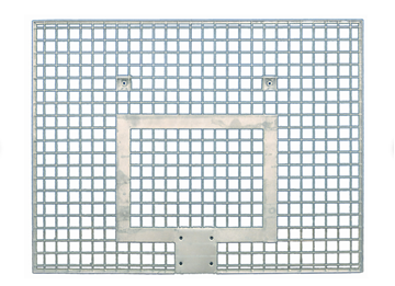 Afbeelding van Stalen roosterbord basketbal 120x90cm