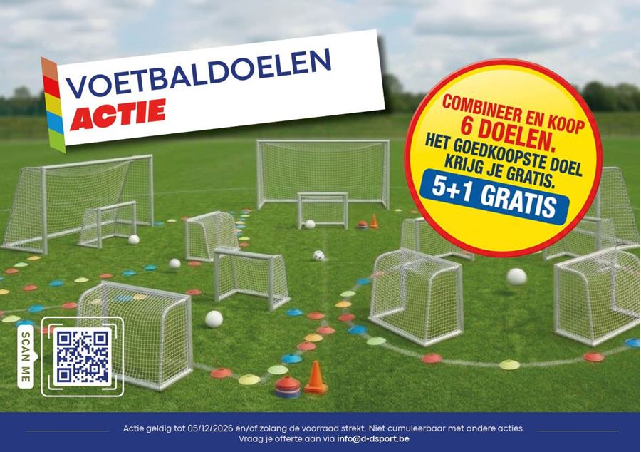 ⚽ Voetbaldoelenactie: 5 + 1 gratis!