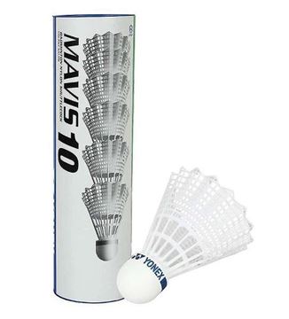 Afbeelding van Pluimpjes Yonex Mavis 10 (Koker / 6), wit
